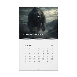 Cryptids Calendar 2025, Cryptozoology Calendar 2025, Creepy Calendar, Cryptid - Imagen 1 de 4