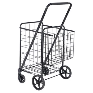 Tragbarer faltbarer Einkaufswagen Wäschewagen Mehrzweck Gepäckwagen mit Rädern - Bild 1 von 23