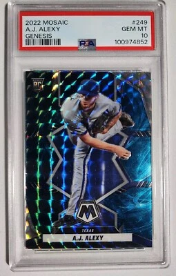 Rare Genesis 2022 Panini Mosaic Genesis #249 A.J. Alexy RC PSA 10 POP Of 1! - Image 1 of 4