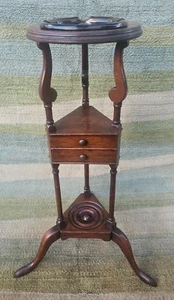 Georgian Mahogany Wig/Basin/Shaving Stand/ Plant Stand/Cigar Ashtray - Picture 1 of 19