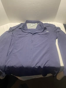 Columbia Dark Blue Long Sleeve Button Up, Large, Light weight - Picture 1 of 4