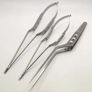 3 Yasargil Micro Bayoneta Fórceps Tijeras Soporte para Agujas 8,5" Alemán Acero Inoxidable CE - Imagen 1 de 1