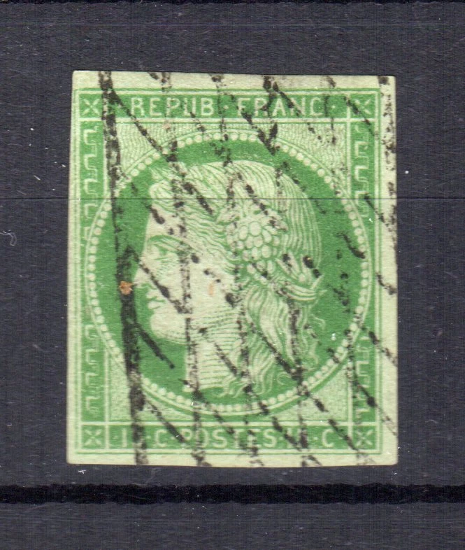 004++ TIMBRE   FRANCAIS CERES NON DENTELE N° 2 OBLITERE  SIGNE - Photo 1/1