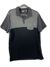 Calvin Klein Men's Short Sleeve Color Block Size Large Black, Gray, Gray Pocket