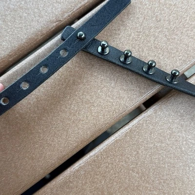 J. Crew Black Leather Skinny Belt Black Small/Medium - Image 1 of 4