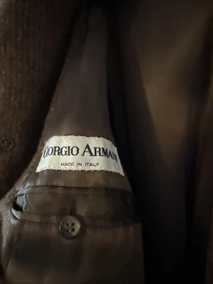 Giorgio Armani Brown Men’s Coat Great Condition Very Stylish 100%wool L Or XL - Image 1 of 4