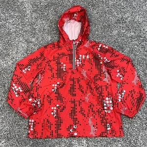 Under Armour Storm Pullover Hoodie Youth Large Red Gray Black Geometric Hexagon - Picture 1 of 5