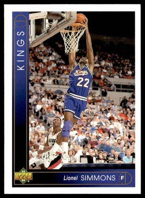 1993-94 Upper Deck Lionel Simmons Sacramento Kings #99 - Image 1 of 2