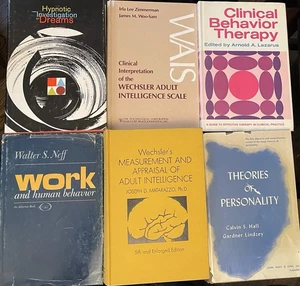 Lot of 6 Vintage Psychology & Psychotherapy Hardcover Books from the 1960's - Picture 1 of 8