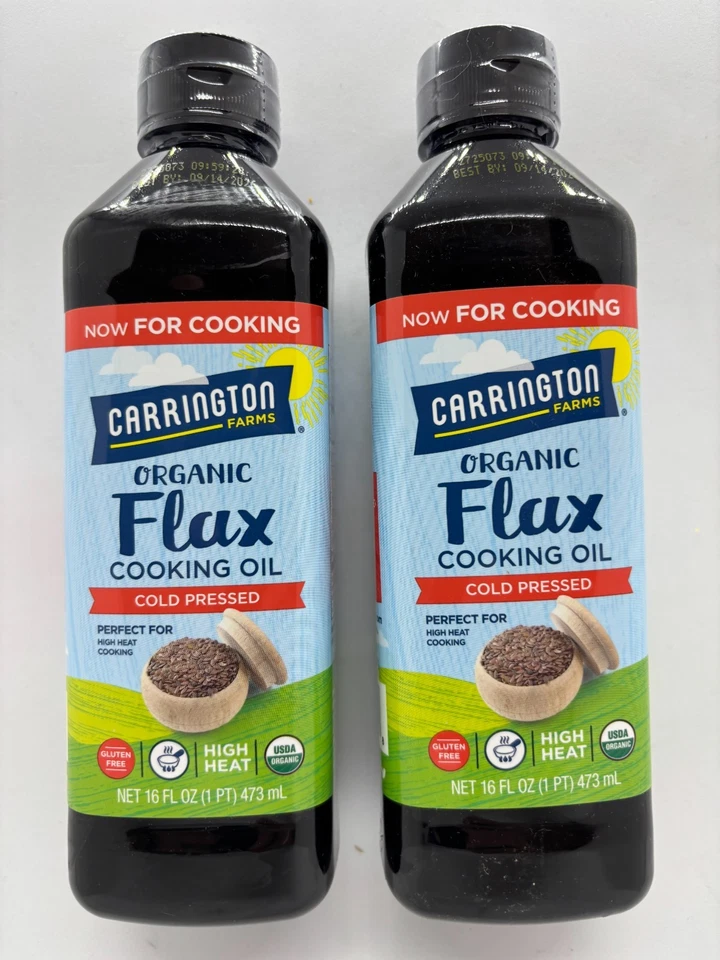 Aceite de cocina de lino orgánico Carrington Farms 2 x 16z, mejor para el 26/09, ¡ENVÍO GRATUITO!! Foto 1 de 1