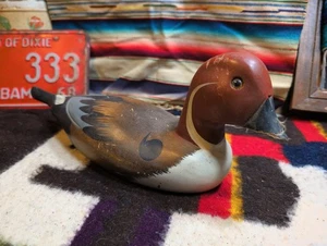 Handwerkliche handgefertigte Holz Ente Köder - signiert & nummeriert aus Alabama - Bild 1 von 11