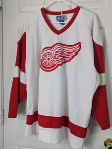 Vintage Starter Detroit Red Wings Hockey Trikot XL weiß schwer bestickt - Bild 1 von 13