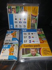 3er Pack HP 56 Schwarz 57 Tri-Color Combo Vorteilspack Tintenpatronen Posten - Bild 1 von 1