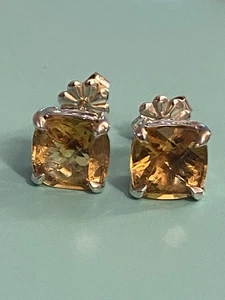 Tiffany & Co. Citrine Sparklers Stud Earrings Sterling Silver - Picture 1 of 9