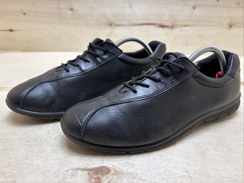 ECCO SCARPE DA DONNA SCARPE PER IL TEMPO LIBERO SCARPE BASSE OXFORD SNEAKER taglia:40 UK:6 5 NERE