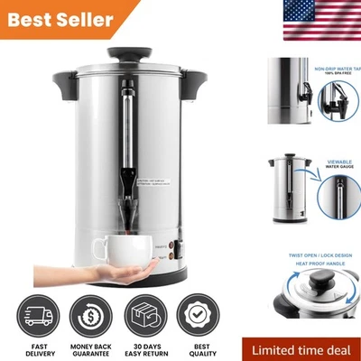 Cafetera comercial de acero inoxidable - Capacidad de preparación de 50 tazas, duradera Foto 1 de 4