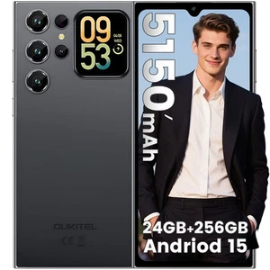 OUKITEL C62 Pro Smartphone 24GB+256GB  Android 15 Dual SIM Dual-Bildschirm Handy - Bild 1 von 8
