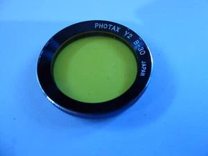 PHOTAX Y2 B-30 Yellow Bayonet Filter   BAY 30  BAYONET FITTING VGC - Picture 1 of 5