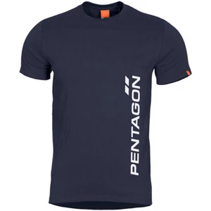 Pentagon Ageron T-shirt Pentagon Vertical Athletic Cotton Mens Midnight Blue - Picture 1 of 7