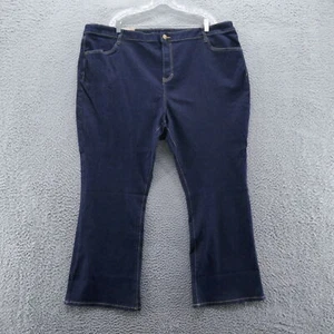 EVRI Womens Mid Rise Bootcut Jeans 26W Petite Blue Dark Wash Stretch NEW - Picture 1 of 14