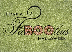 PAPYRUS HALLOWEEN CARD NIP MSRP $6.95 GLITTER FABOOLOUS (D1) - Picture 1 of 2