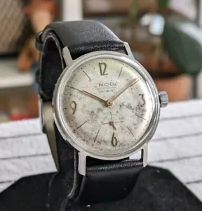 Montre acier MOD ancre 15 rubis petite seconde - patine - mécanique - fonctionne - Imagen 1 de 15