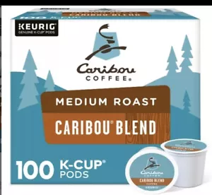 Caribou Coffee K-Cup Caribou Blend Medium Roast Coffee 100 Count Exp 3/2025 - Picture 1 of 1