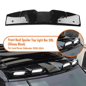 Front Roof Light Bar DRL 4 Light For Land Rover Defender 90 110 20-24 Gloss Blk - Picture 1 of 23