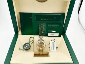 Rolex Ladies Datejust 279173 Diamond Dial 18K Yellow Gold Steel Box Paper 28mm - Picture 1 of 6