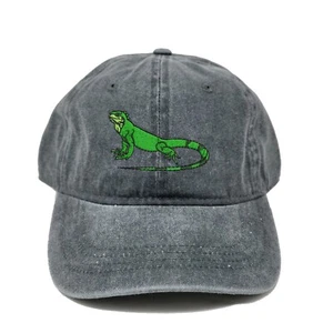 Wildlife Iguana embroidered dad hat, Iguana embroidered ball cap - Picture 1 of 17