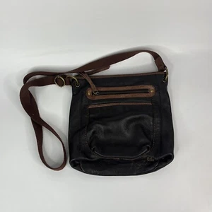 The Sak Laurel CrossBody Black Brown White Tri Colorblock Purse Shoulder Bag - Picture 1 of 6