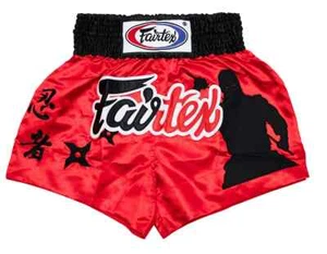 Fairtex BS06381 Muay Thai Assassin Red Kickboxing Shorts Red (Large) - Picture 1 of 2