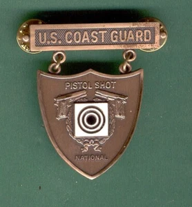 MEDALLA DE BRONCE PISTOLA NACIONAL DE LA GUARDIA COSTERA DE ESTADOS UNIDOS - Imagen 1 de 1