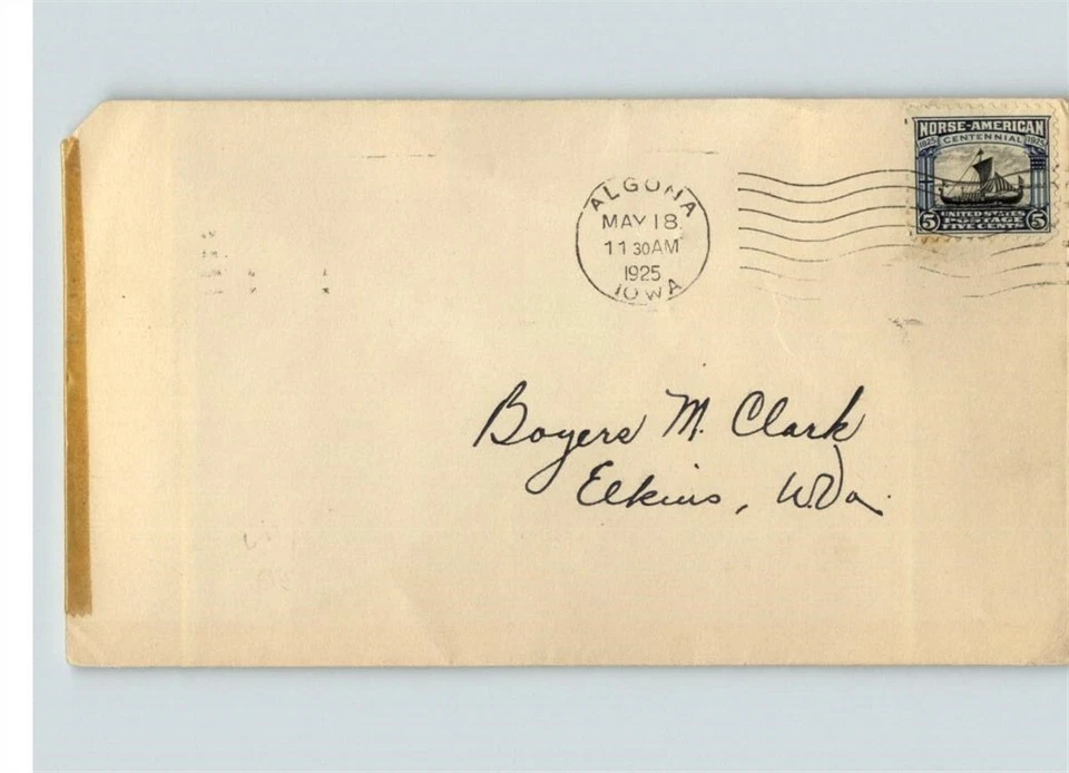 1925 NORSE AMERICAN Centennial, # 629 cancelled Algona, Iowa, 5-18-25 FDC - Image 1 of 1