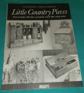 BOOKLET - LITTLE COUNTRY PIECES - WOODWORKING PROJECTS - FROM 1970-1980's - Picture 1 of 2