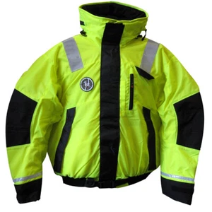 First Watch Hi-Vis Flotation Bomber Jacket - Hi-Vis Yellow/Black - X-Large - Bild 1 von 1