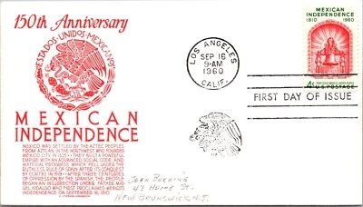 FDC 1960 SC #1157 Red Anderson Cachet - Los Angeles CA - Single - J5531 - Image 1 of 2