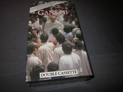 GANDHI Ben Kingsley  VHS 2 TAPE Set FACTORY Sealed 1990 NEW Foto 1 de 4