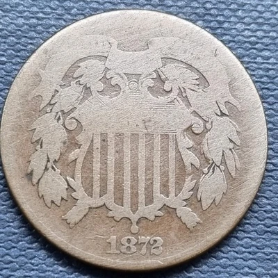 1872 Two Cent Piece 2c RARE Key Date Circulated #95983 - Image 1 of 2