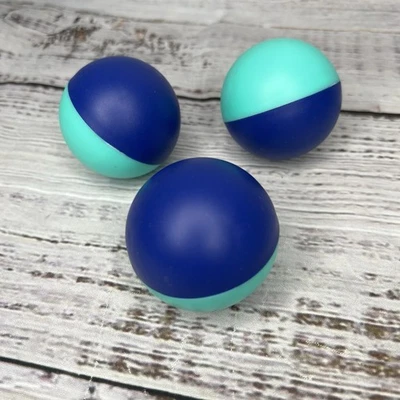 Blue & Teal Lovevery Slide And Seek Ball Run Replacement 3 Ball Set Lot - Image 1 of 3