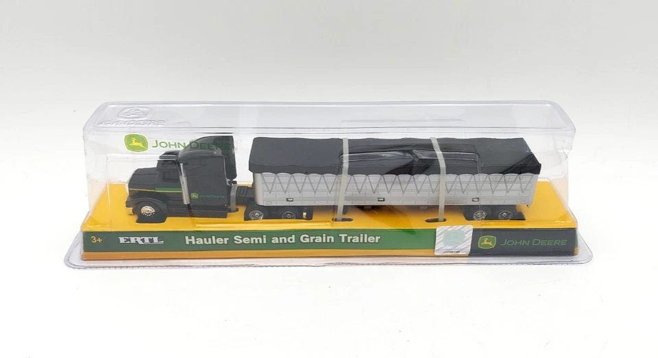 John Deere HAULER SEMI AND GRAIN TRAILER 1:64 Diecast Vehicle Sealed Brand New - Image 1 of 4