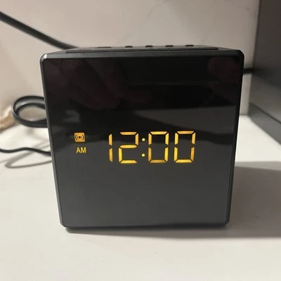 Sony ICF-C1B Cube FM/AM Clock Radio with Dual Alarm LED Display Black Works - Image 1 of 4