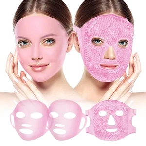 Silicone Face Mask Cover and Ice Pack Mask, Cooling Hot Eye Pink - Picture 1 of 8