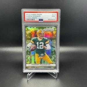Panini Prizm 2013 - Aaron Rodgers #115 camuflaje Prizm PSA 9 SP Pop 6 Packers - Imagen 1 de 2