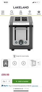 Dualit Architect 2 Slice Toaster Stainless Steel Panels - Picture 1 of 5