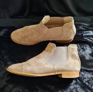 Ankle Boots Wildleder  beige flacher Absatz von Pier One bequem Schlupfschuh - Bild 1 von 9