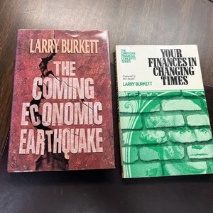 Larry Burkett 2 Books Your Finances In Changing Times/Economic Earthquake VTG - Imagen 1 de 16
