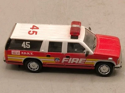 Code 3 1:64 New York Fire Department FDNY GMC Suburban Batt 45 Customized - Image 1 of 4
