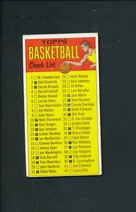 1969/70 Topps #99 Basketball Checklist (Marked) VG *2251 - Bild 1 von 1