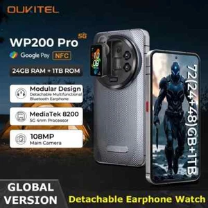 OUKITEL WP200 PRO 5G Silver with smartwatch module Android15 24GB+1TB 8800mAh45W - Foto 1 di 3